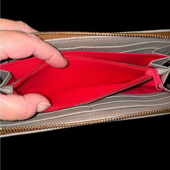 Dooney & Bourke Toupe Pebble Grain Large Zip Around Wristlet Wallet - Picture 5 of 5